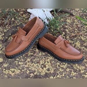 Dr. Martens Adrian Woven Tassel Loafers - Men's Size 11 - British Tan VGC BoHo